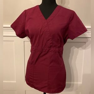 Maroon Scrubology scrub top